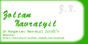 zoltan navratyil business card